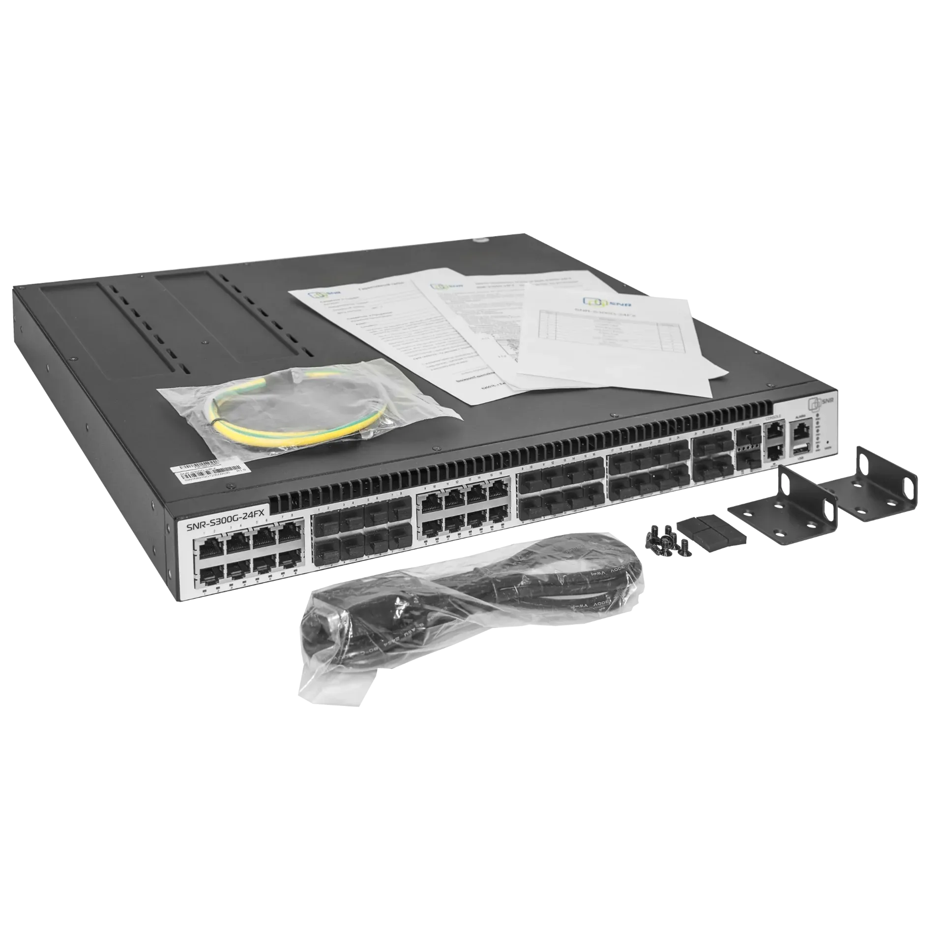 Управляемый коммутатор уровня 3 SNR-S300G-24FX без блоков питания