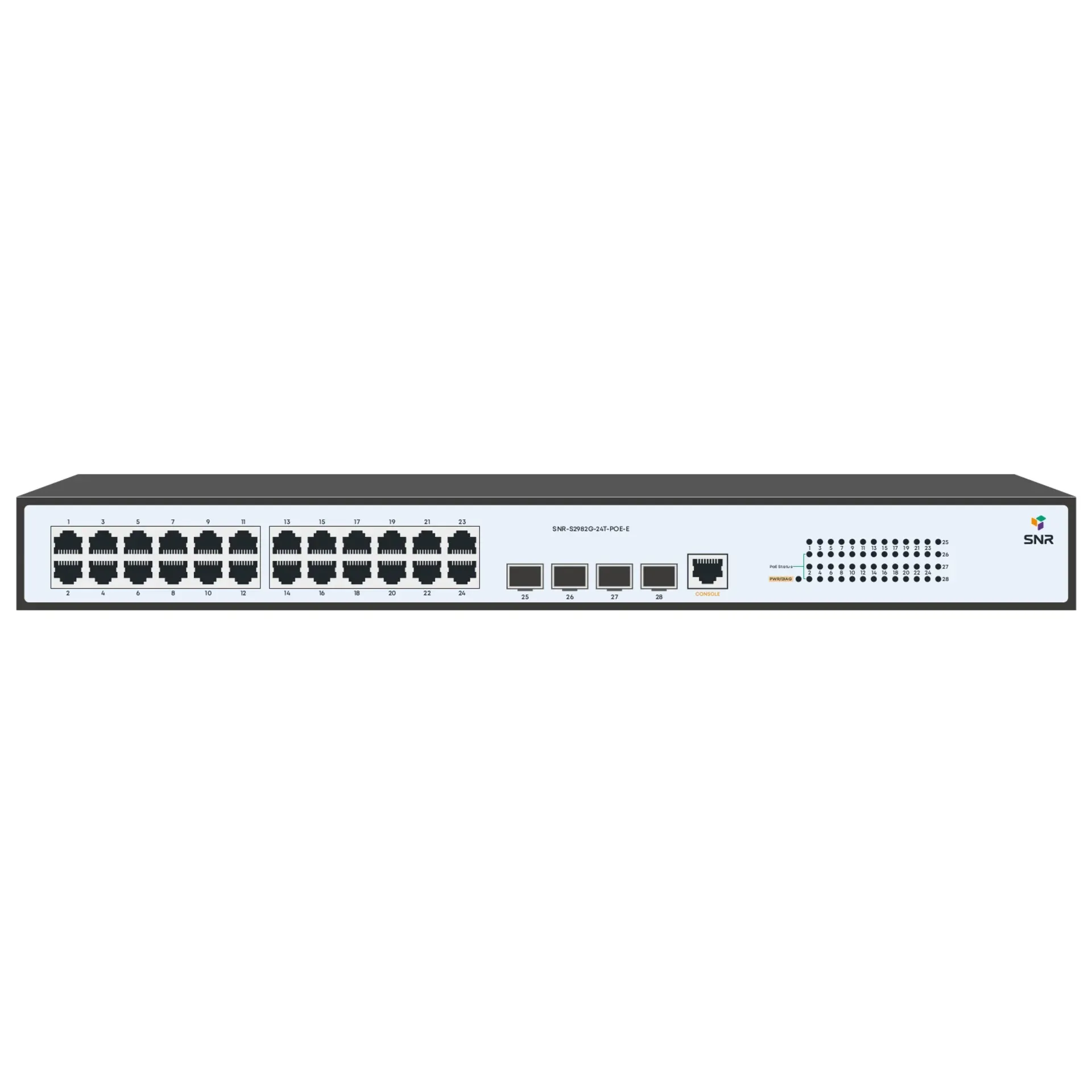 Управляемый POE коммутатор уровня 2 SNR-S2982G-24T-POE-E