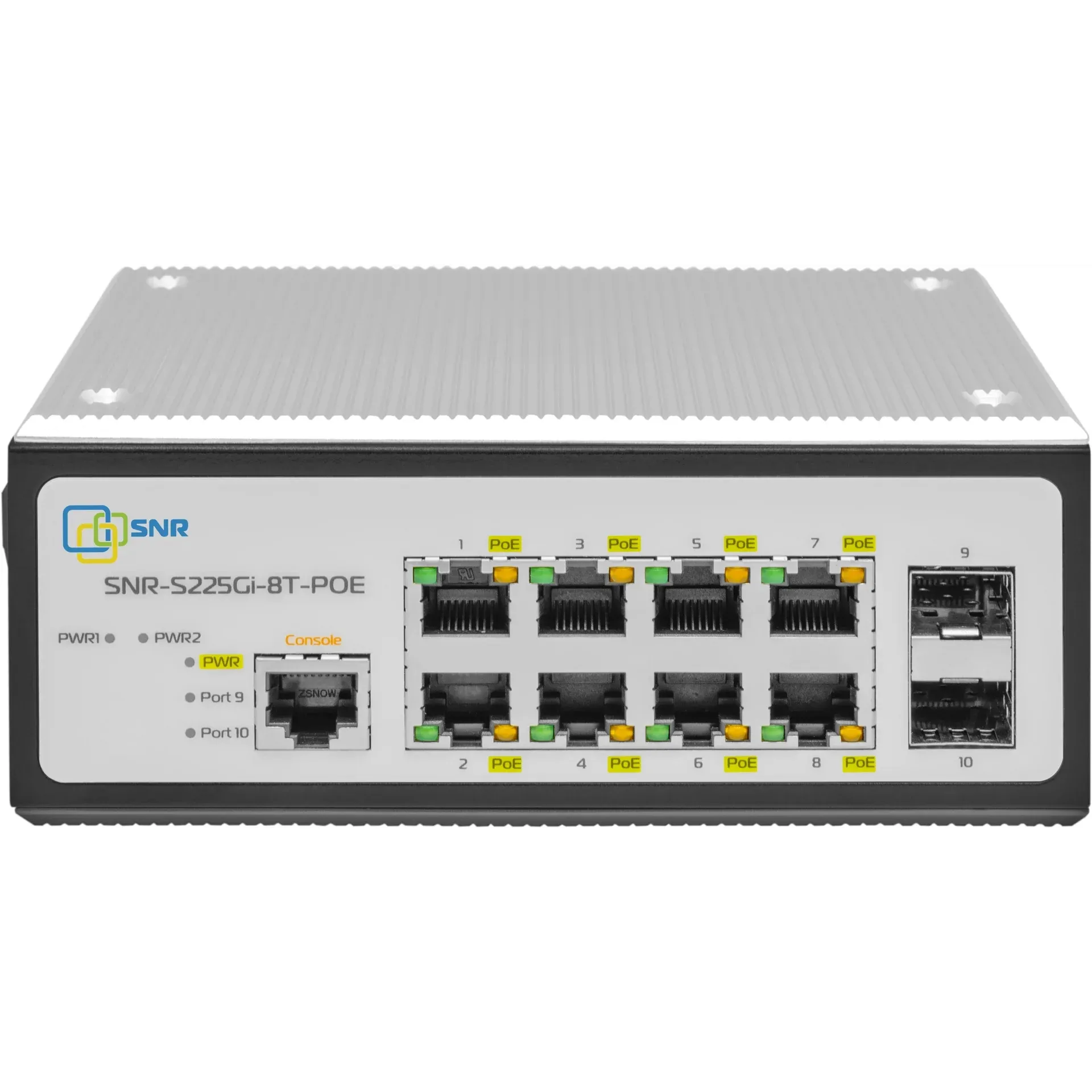 Управляемый промышленный POE коммутатор уровня 2 SNR-S225Gi-8T-POE